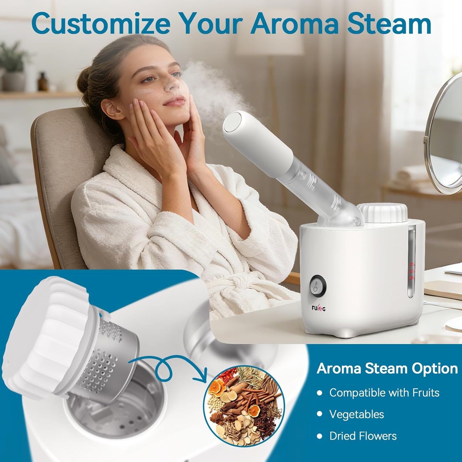 LummiGlow SpaSteam Facial Steamer
